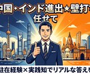 中国・インド進出★壁打ちのります 中国4年・インド5年、駐在経験者が海外進出に伴走 イメージ1