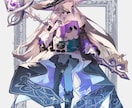 商用可︎︎⟡キラキラ透明感のある人物+背景描きます 配信、アイコン、イベント等、目を引くイラストをご希望の方に！ イメージ1