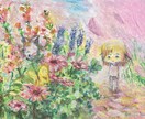 妖精とお花の絵画をクレヨンで描きます 思い出　大切　記念　お花　プレゼント イメージ5