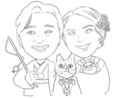 この人のらしさを大切にした似顔絵を描きます SNSアイコンや結婚式のウェルカムボードなどにぴったりです。 イメージ2
