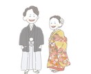 ほんわか可愛いウェディングイラストを描きます 結婚式の雰囲気に合わせて、温もりのあるイラストに仕上げます イメージ10