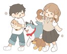 商用OK！ほんわかしたイラスト描きます ウェルカムボード、SNSアイコンなどに！！ イメージ2