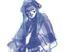 ラフなタッチのイラスト描きます スケッチ風のラフなタッチ。創作キャラ落書き量産など イメージ3