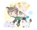 SNSや名刺など似顔絵ちびキャライラスト承ります 自分そっくりな似顔絵ちびキャライラストお直しは何度でも! イメージ3