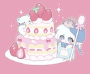 ぷにぷに♡かわいいミニキャラ制作いたします まるっこいミニキャラ制作お任せください！ イメージ3