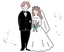 ウェルカムボード＆結婚式イラスト制作します おしゃれで可愛いシンプルなウェディングイラスト イメージ1