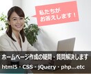 ホームページ作成の疑問・質問ワンコイン受付中！デザイン全般・コーディング各種 イメージ1