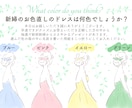お色直しのドレスは何色？ポップ作ります 結婚式　お色直しのドレス色あてクイズ イメージ2