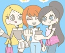 POPでキュートなイラストお描きします カワイイ女の子ならおまかせ！カートゥーン風☆商用利用可 イメージ1