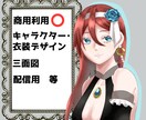 修正回数無制限！オリジナルキャラクターを作成します 商用利用⭕️で、三面図を描きます！！ イメージ1
