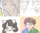 ほんわか可愛い似顔絵提供します パステル風味でデフォルメの効いたかわいい似顔絵を描きます！ イメージ1