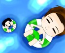 SNSのアイコン、ヘッダー、配信サムネ描きます デフォルメ2頭身です！SNSで使用するイラスト描きます。 イメージ2