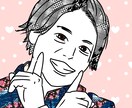 マスキングテープで似顔絵描きます マスキングテープ風に色を付けて仕上げます♪ イメージ1