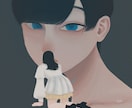 淡くて雰囲気のある一枚絵描きます 個性的なタッチの絵で目を惹く人物絵を求めている方へ イメージ1