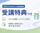 ひとり起業コンセプトを60分で個別に作ります 貴方の経験を活かし、最初に売るサービスの形を一緒に整理します イメージ2