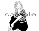 低料金！シンプルで大人カワイイ女性描きます ★女性に好かれる女性画！ブログ挿絵・グッズ作成などに♪ イメージ3