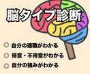 脳タイプ診断であなたの適職をアドバイスします 向いている職種、得意・不得意な仕事、仕事の方向性をアドバイス イメージ1