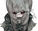 ミリタリー・グランジ系のダークな少女を描きます snsアイコン、動画内使用などいろんな用途の1枚絵 イメージ3