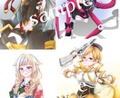 ヘッダー、サムネ、一枚絵、ゲーム立ち絵お描きします かっこいいイラストもかわいいイラストも様々な絵柄お描きします イメージ7
