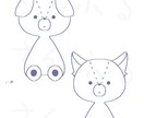 ぬいぐるみみたいな絵を描かせて下さい。ます 座っているぬいぐるみのようなイラストを描かせて下さい。 イメージ2