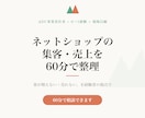 ネットショップの集客・売上を60分で整理します 新規客が増えない・売れない、を現場目線で見立てます イメージ1