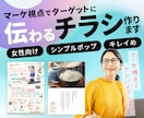マーケ視点でターゲットに「伝わる」チラシを作ります 頂いた原稿からマーケ視点でアドバイスします。 イメージ1