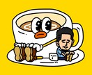 会話広がる！似顔絵と好きなものペアでお描きします 名刺やアイコンにピッタリ！ポップでキュートな似顔絵！ イメージ4