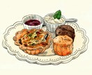 美味しそうでかわいい食べ物のイラスト描きます 【飲食店のメニューや挿絵・グッズに】 イメージ2
