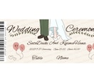 結婚式のエスコートカード、チケットデザイン行います イラストの追加等ご相談可能です！ イメージ3