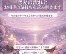 恋愛の流れとお相手の気持ちを読み解きます 今の恋のテーマとこれからの流れを見ます。 イメージ1