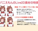 facerig対応Live2Dモデル制作します Vtuberデビューを応援！バ美肉用素材作ります イメージ2