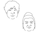 シンプルな似顔絵イラストお作りします シンプルで使いやすい。アイコンなどにどうぞ イメージ4