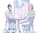 キャラクターイラストを制作します 細かな服飾・美麗系・背景有り可 イメージ5