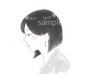 SNSで使える！アイコン・イラスト作成します 柔らかい雰囲気の横顔イラストを作成 イメージ8