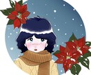SNSのアイコンや投稿用のイラストを作成します 初心者の為低価格でご提供致します！顔アップから全身まで イメージ7