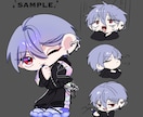 ミニキャライラスト描きます 暗め背景に映えるかわいいミニキャライラスト、描かせて下さい！ イメージ2