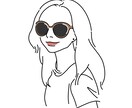 シンプル線画でお洒落な似顔絵お描きします 髪型や服の変更OK！SNSアイコン、名刺などに◎ イメージ2