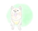 柔らかいテイストのペットイラストをお描きします ふんわり優しいタッチで可愛いイラストに仕上げます イメージ8