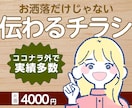 お洒落に分かりやすく！チラシデザインいたします 印刷手配も可能！不慣れな方もご安心ください イメージ1