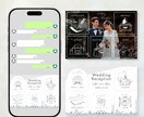 LINEリッチメニューをデザインします 結婚式の案内に！おふたりだけの特別デザインを制作 イメージ3