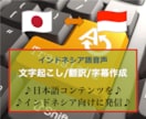 日本 ⇄ インドネシア 動画/音声の翻訳いたします < 迅速 x 正確 x 安心 > の日尼チーム体制 イメージ1