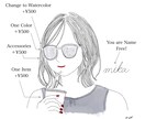 インスタ等で使えるおしゃれ繊細線画アイコン描きます 小物orカラーいずれか1点まで無料♪商用利用可◎ イメージ2