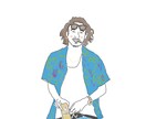 思い出の一枚をユーモアなイラストに変身させます ゆるーくユーモアあるイラスト目指してます✌︎ イメージ9