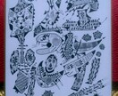 名前・文字・好きな言葉をペン画で描きます あなたの名前をデザイン言葉絵画にしてみませんか イメージ9
