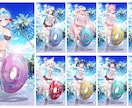 最短当日！IRIAM◎夏の水着イラスト描きます 配信にも！6種の水着から選べる◎キャラを即納でお書きします イメージ3