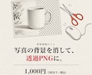 画像の背景を透過・切り抜きします 5枚1,000円。商品・人物・ロゴを透過PNGに。当日納品 イメージ1