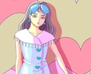 色遣いが印象的でポップなイラストを作成します アイコン、動画のサムネイル等にいかがでしょうか イメージ1