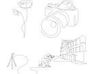 想いを、線でつなぐ一筆書きイラスト描きます 華奢でシンプルだけどどこかおしゃれ。 イメージ7