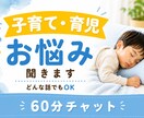 子育て・育児60分チャットでパパママに寄り添います 育児疲れ｜ワンオペ｜寝不足｜癇癪｜孤独｜不安｜イライラ イメージ1