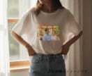 カップル向けの記念日Tシャツ作成します 大切な写真をTシャツに！おしゃれなアイテムをプレゼントしよう イメージ2